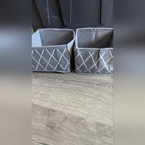 Gray Fabric Storage Cubes